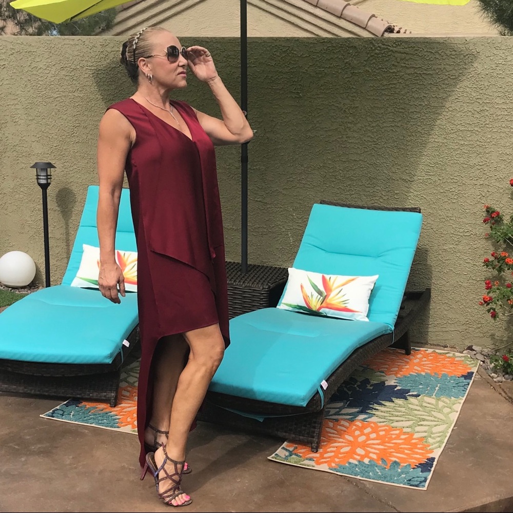 BCBG MAXAZIRA ASYMMETRICAL High/low Mini Dress - Picture 3 of 8